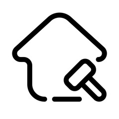 foreclosure auction icon with line style, perfect for user interface projects