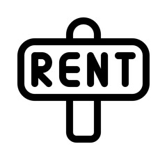 real estate rent icon with line style, perfect for user interface projects