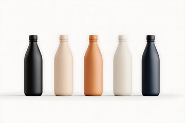 Stylish bottles display modern studio product photography neutral background minimalist design