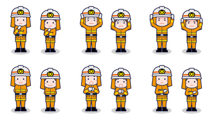 消防士の男女 05