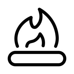fire pit icon with line style, perfect for user interface projects