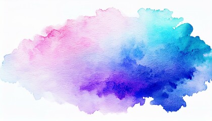 Purple and blue watercolor splash isolated on white
