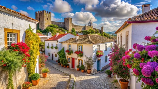 Explore the Enchanting Medieval Town of Obidos, Portugal - Charming Architecture, Cobblestone Streets, Historic Castle, Scenic Views, and Cultural Heritage Await You