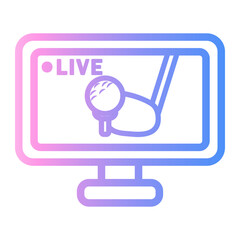 golf Line Gradient Icon
