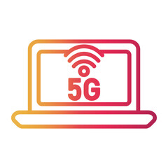 5g Line Gradient Icon