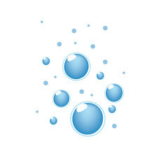 Soap bubbles on white background