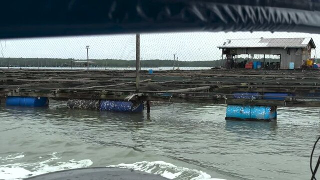 Klang Malaysia Ketam crab island. Fishing village on stilts in mandra forests