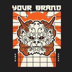 Hand Drawn Foo Dog Illustration Stock Vector