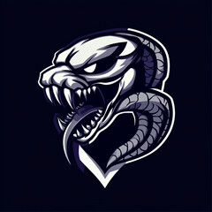 Skull and Snake Sleeve illustration sports team logo