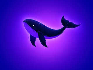 Fototapeta premium Startled Whale Seen in Close-Up with Gazing Eyes