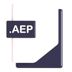 aep extension 3d icon illustration