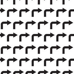 Seamless Black and White Pattern with Geometric Repeating Shapes for Modern Design