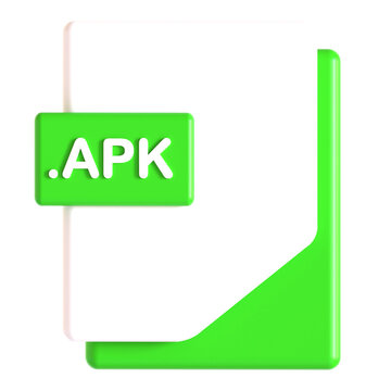 apk extension 3d icon illustration