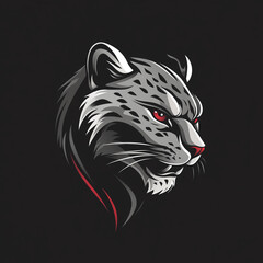 Snow Leopard illustration sports team logo