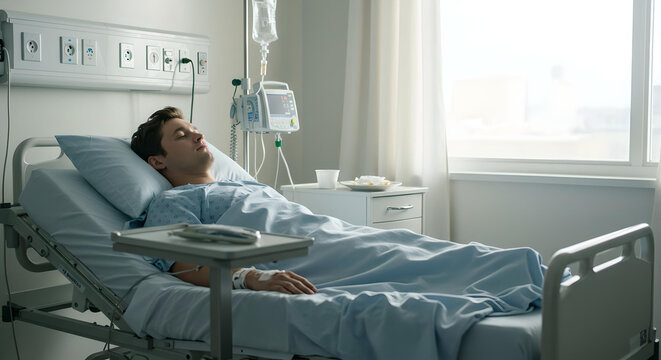 patient recovering in hospital