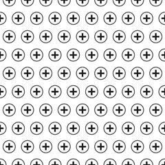 Seamless Black and White Pattern with Geometric Repeating Shapes for Modern Design