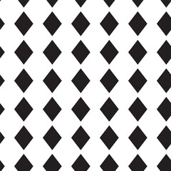 Seamless Black and White Pattern with Geometric Repeating Shapes for Modern Design