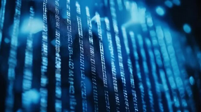 Unknown program code illustration scene, seamless looping motion for background video animation.