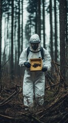 Fototapeta premium Forest Researcher in Protective Gear