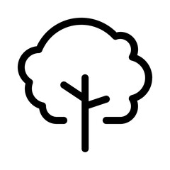 beech tree icon with line style, perfect for user interface projects