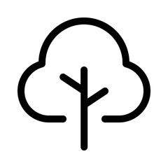 dedalu tree icon with line style, perfect for user interface projects
