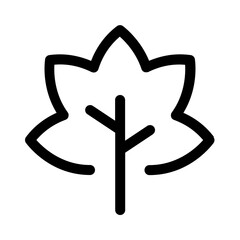 maple tree icon with line style, perfect for user interface projects