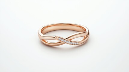 Elegant Rose Gold Infinity Ring with Sparkling Diamonds for Timeless Love, Symbolizing Commitment and Forever Togetherness in Stylish Design