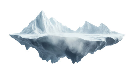 Fototapeta premium Majestic iceberg drifting serenely, showcasing smooth contours and stunning blue hues, surrounded by tranquil ocean waters