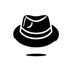 Stylish Fedora Hat Icon 