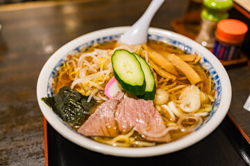 山形名物の冷やしラーメン