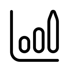 statistical increase icon with line style, perfect for user interface projects