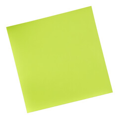 Fototapeta premium Green editable sticky note paper, transparent background, versatile design for digital note-taking and organization, ideal for presentations and reminders
