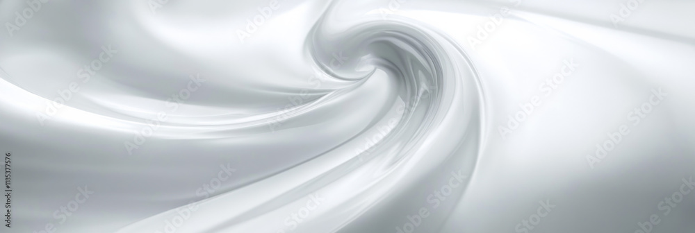 Aufkleber Smooth white fabric with swirling pattern creates serene atmosphere