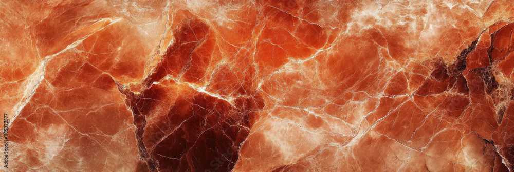 Poster natural orange marble with intricate patterns and textures