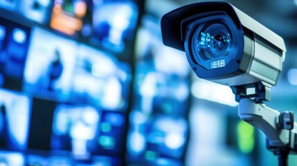 Security Camera Technology with Glowing Effects