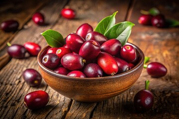 Vintage jamun delight fills a bowl. Fresh berries, bright and bold.