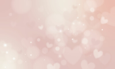 ハートのキラキラしたピンクの背景イメージ