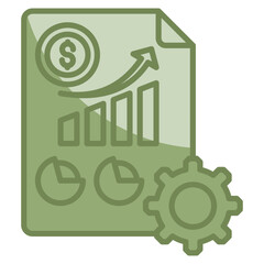 Financial Report Icon Element For Design