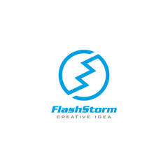 Creative Flash Concept Logo Design Template