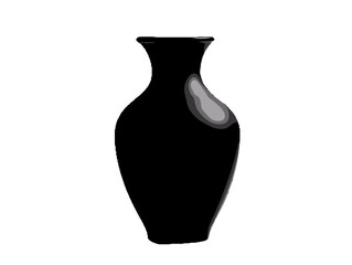 Elegant black vase showcasing minimalist design and smooth curves for modern decor accents