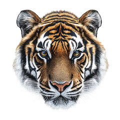 Obraz premium Tiger head isolated isolated on transparent background
