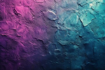 Naklejka premium Noisy green violet gradient background, subtle tones texture, album cover, copy space included, Generative AI