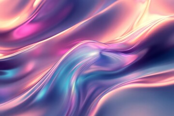 Naklejka premium Vibrant black white gradient background, holographic waves texture, album cover, gradient harmony, Generative AI