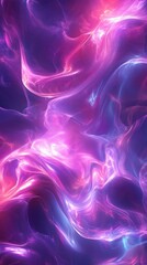 Obraz premium Retro purple magenta gradient background, holographic waves texture, album cover, gradient harmony, Generative AI