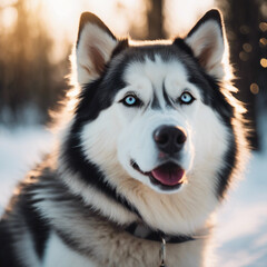 Husky Dog Closeup