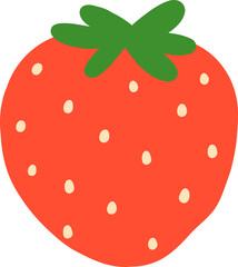 Obraz premium Cute Strawberry Hand Drawn