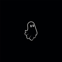 Simple ghost vector logo design