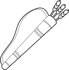 Simple quiver with arrows outline vector