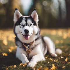 Obraz premium Husky Dog Closeup