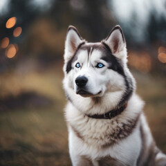 Obraz premium Husky Dog Closeup
